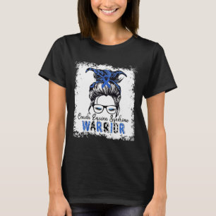 Cauda Equina Syndrome Warrior Blue Ribbon Awarenes T-Shirt