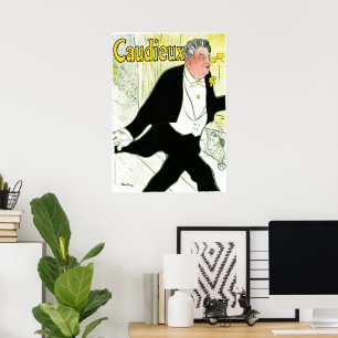 Caudieux by Toulouse Lautrec, Vintage Art Nouveau, Poster