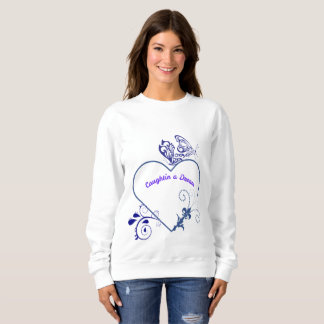 Caught in a Dream Blue Heart Butterfly Aesthetic S Sweatshirt