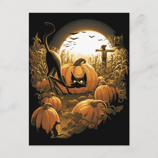 Caught in a Spooky Patch Postcard (Front)