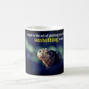 Caught in the act marine iguana coffee mug