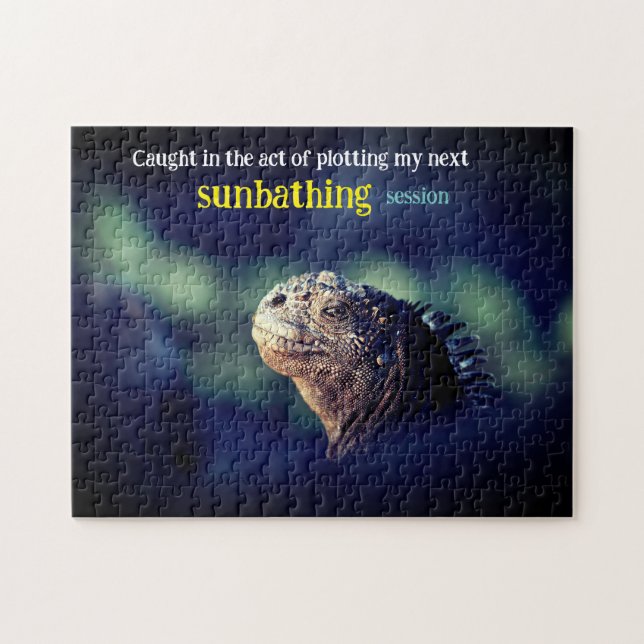 Caught in the act marine iguana  jigsaw puzzle (Horizontal)