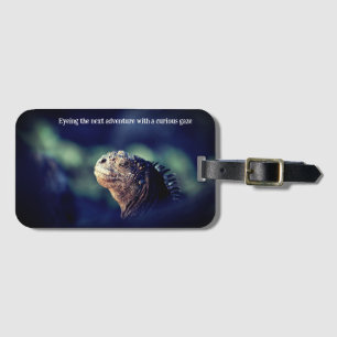 Caught in the act marine iguana  luggage tag