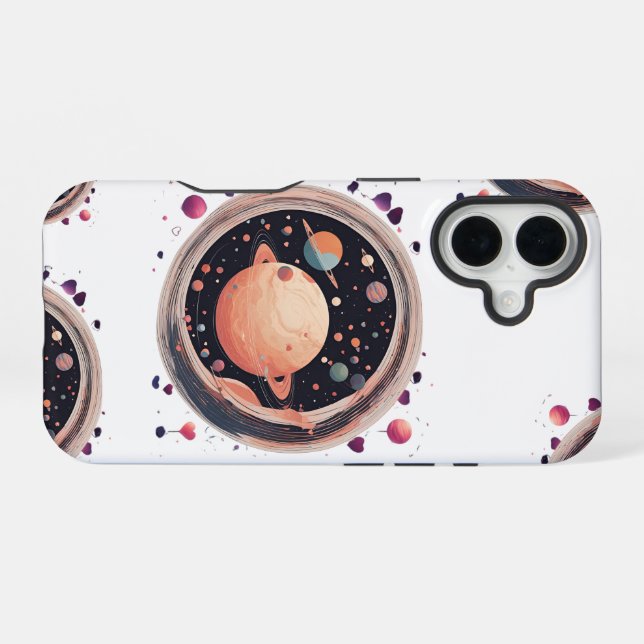 💖🌠 "Caught in Your Orbit" iPhone 16 Case (Back Horizontal)