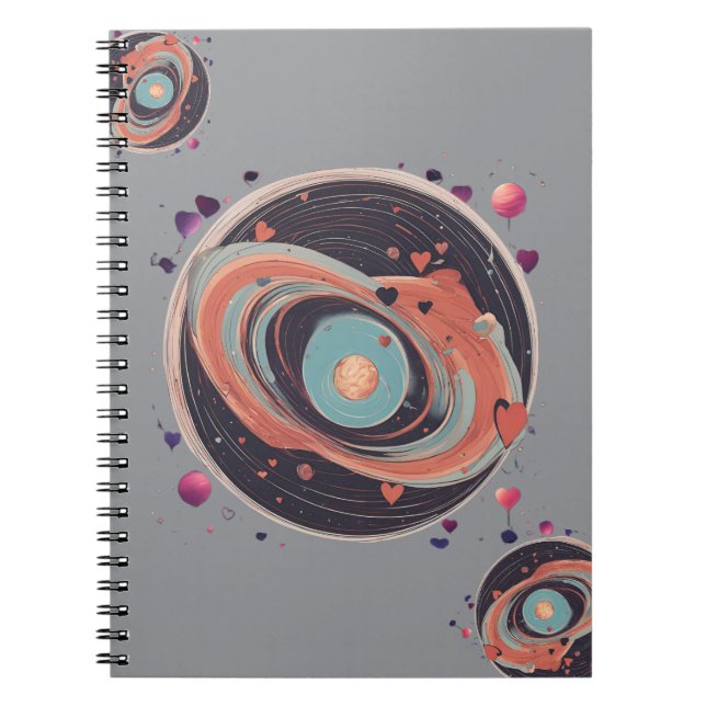 💖🌠 "Caught in Your Orbit" Notebook (Front)