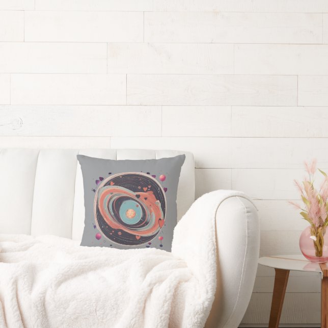 💖🌠 "Caught in Your Orbit" Throw Pillow (Couch)