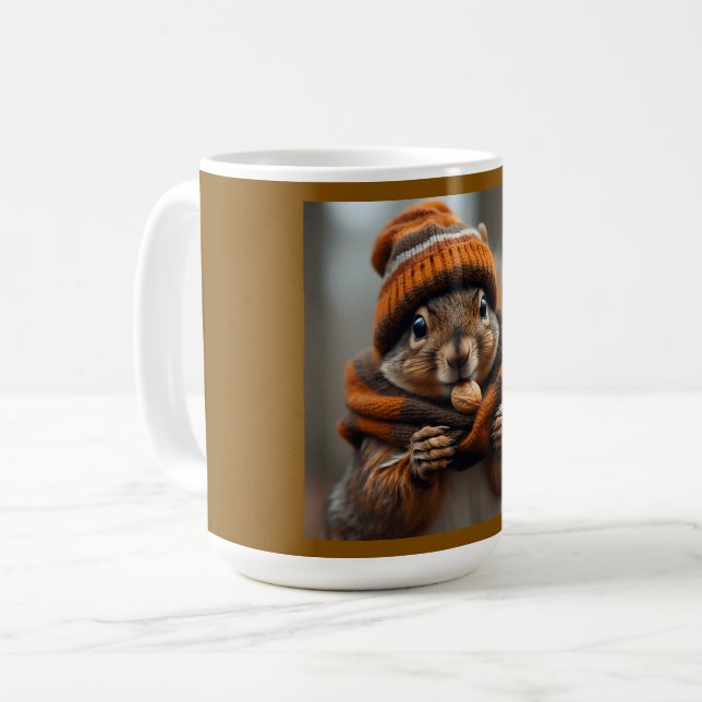 Caught snacking again - Squirrel Ai image Coffee Mug (Front Left)