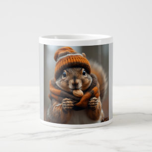 Caught snacking again - Squirrel Ai image Large Coffee Mug