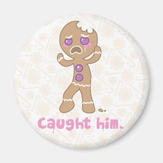 Caught the Gingerbread Man Magnet
