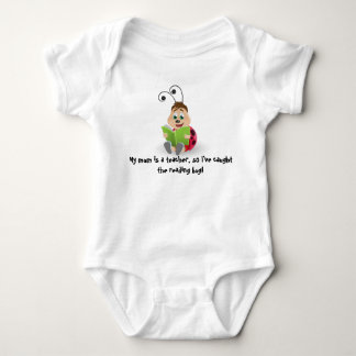 Caught the reading bug mom teacher's baby romper
