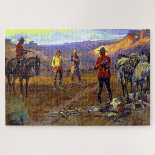“Caught With the Goods” by Charles M Russell Jigsaw Puzzle (Horizontal)