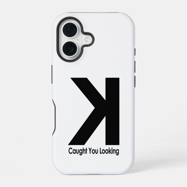 Caught You Looking – Funny Baseball Pitcher Saying iPhone 16 Case (Back)
