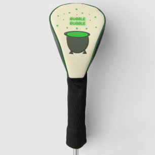 Cauldron and Bubbling Green Brew Halloween Golf Head Cover