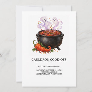 Cauldron Cook-Off Halloween Chili Party Invitation