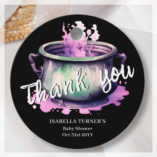 Cauldron Halloween Baby Shower Thank you Favour Tags