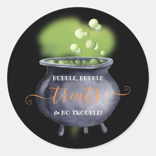 Cauldron Halloween Party Traite Sticker (Devant)