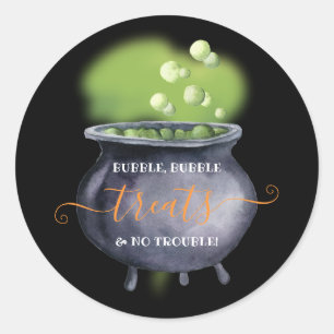 Cauldron Halloween Party Traite Sticker