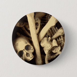 Cauldron of bones. 2 inch round button