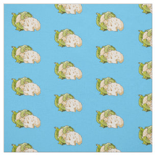 Cauliflower cartoon illustration fabric