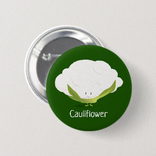 Cauliflower character Button