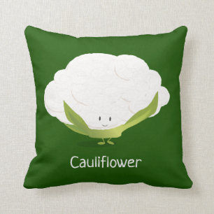 Cauliflower character   Throw Pillow
