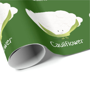 Cauliflower character   Wrapping Paper