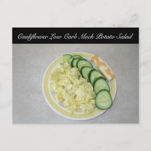 Cauliflower Low Carb Mock Potato Salad Postcard