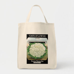 Cauliflower Seed Packet Label Tote Bag