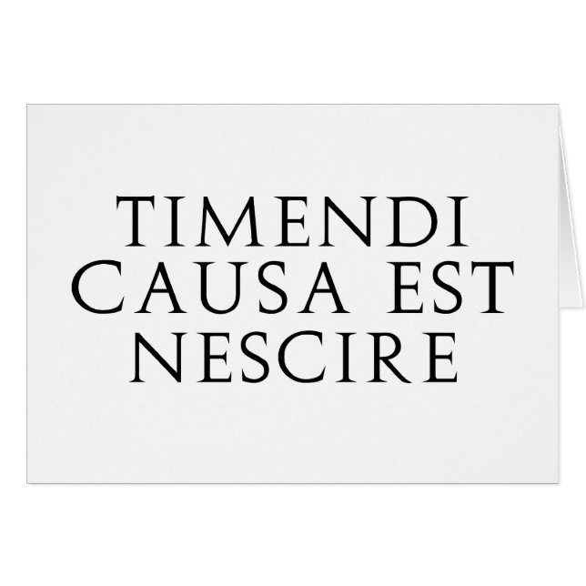 Causa de Timendi (Devant horizontal)