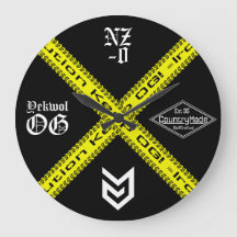 Caution Acrylic Wall Clock