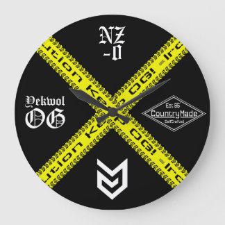 Caution Acrylic Wall Clock