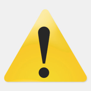 Caution Alert Yellow Triangle Sticker