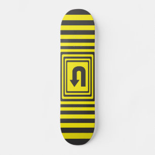 CAUTION ALMOST THE RIGHT WAY SKATEBOARD