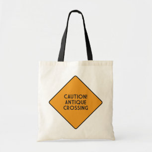 Caution! Antique Crossing Tote Bag