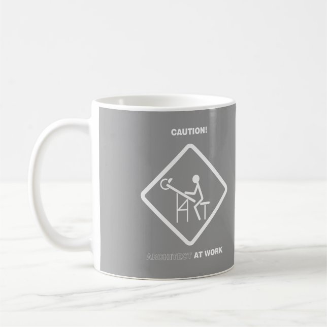 Caution Architect at Work Coffee Mug (Left)