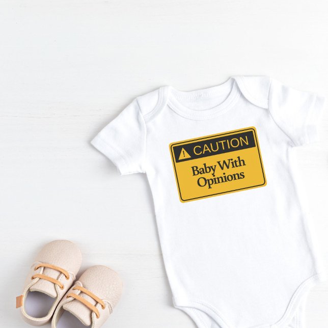 Caution: Baby with Opinions Bodysuit (Caution: Baby with Opinions Baby Bodysuit)