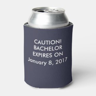 Caution Bachelor Expires on Can Cooler