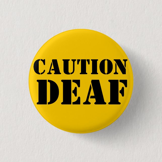 Caution Blind Pet Button (Front)