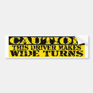 Caution Bumper Sticker