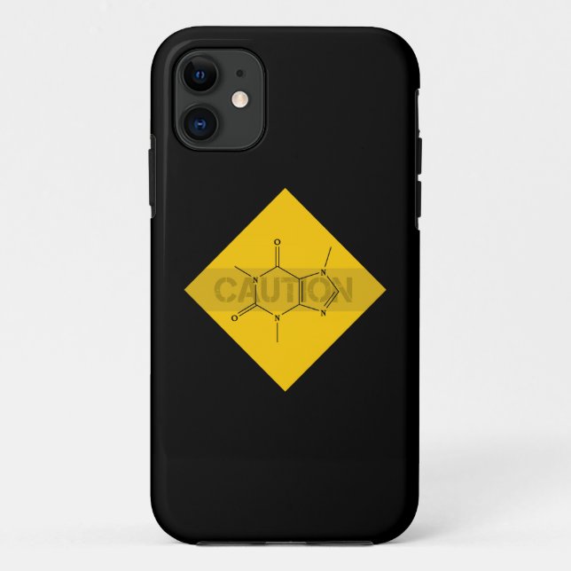 Caution: Caffeine Case-Mate iPhone Case (Back)