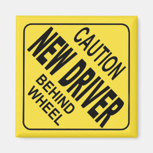 caution car magnet