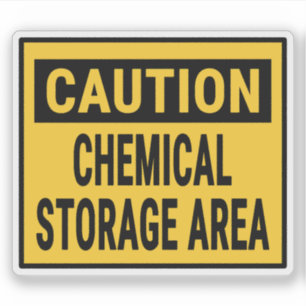 Caution Chemical Storage Area