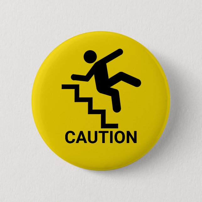 Caution Clumsy Button (Front)
