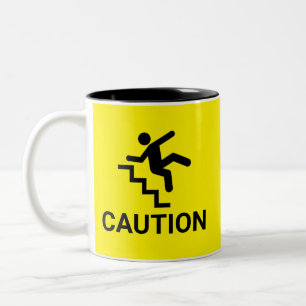Caution Clumsy Two-Tone Coffee Mug