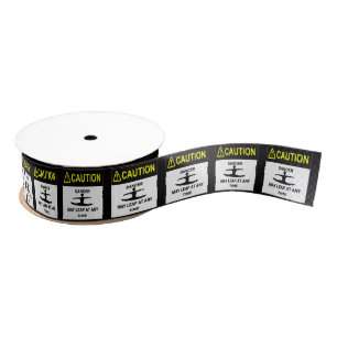 Caution Dancer 1.5" Grosgrain Ribbon