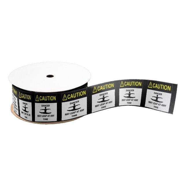 Caution Dancer 1.5" Grosgrain Ribbon (Spool)