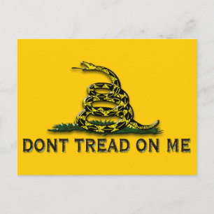 CAUTION "Don't Tread On Me" FLAG Postcard
