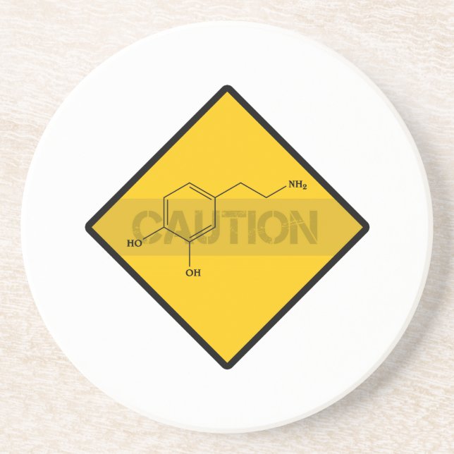 Caution: Dopamine Coaster (Front)