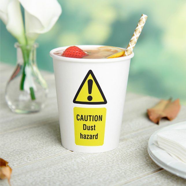 Caution Dust Hazard Sign Paper Cups (Creator Uploaded)