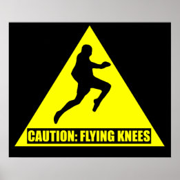 Caution: Flying Knees MMA/ Muay Thai Poster